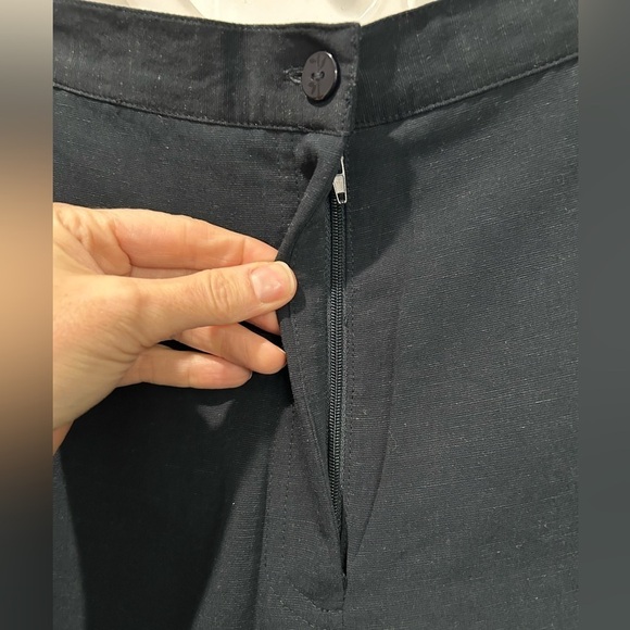 NWT Hearts Of Palm Linen Infused Wide Leg Pants Sz 8 Navy Business Casual Women - Picture 4 of 7